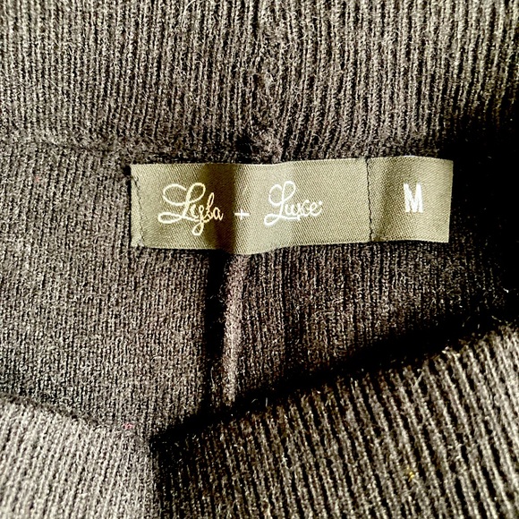 Lyla + Luxe Black Knit Pants—NWOT - Picture 2 of 6
